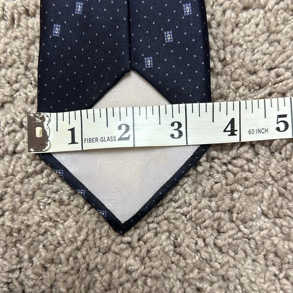 PACO RABANNE Paris Men’s Silk Tie Navy Blue Made In Italy